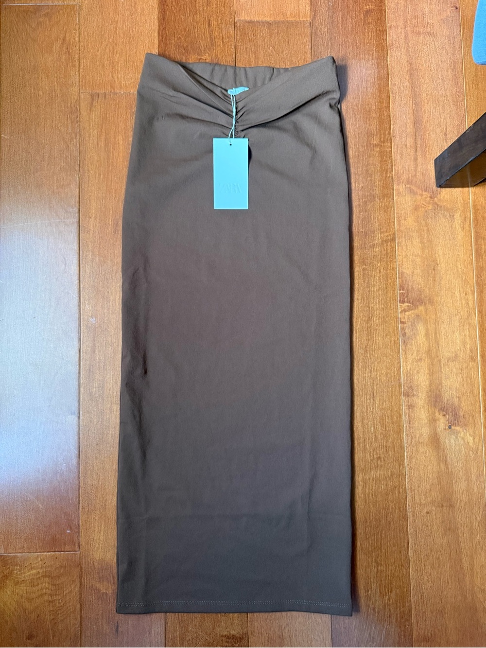 NWT Zara Brown Twist-Waist Maxi Skirt sz S